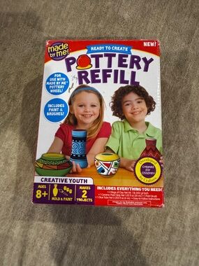Made By Me Pottery Refill Kit - Multicolor Paint Set for Kids